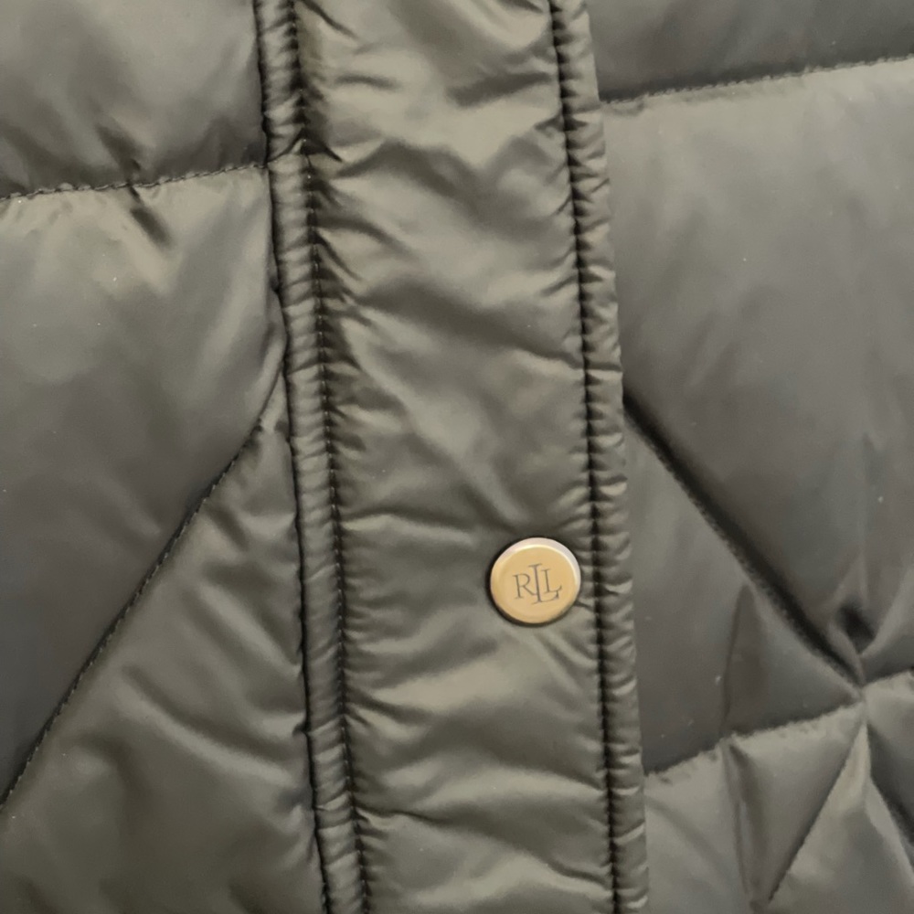 Lauren Ralph Lauren Faux Fur Trim Hooded Puffer Jacket In Litchfield Loden NWT - Picture 3 of 16